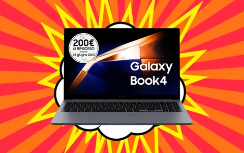 Cashback di 200 EURO sul Samsung Laptop Galaxy Book4: offerta BOMBA!