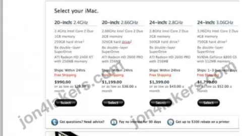 Potenziamento delle specifiche e taglio dei prezzi negli iMac?