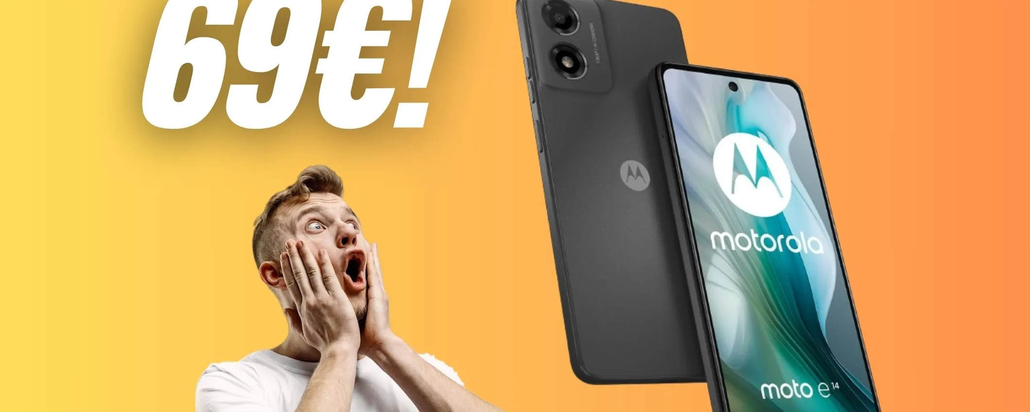 Su Amazon c'è uno smartphone Motorola (E14) che costa solo 69€