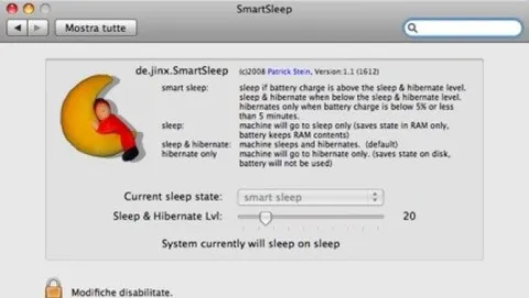 SmartSleep: sleep e hibernate a comando