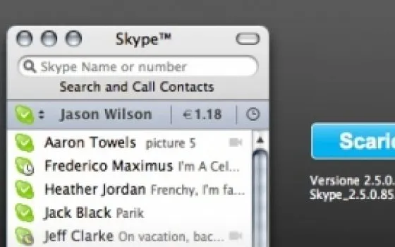 Skype per Mac esce dalla beta