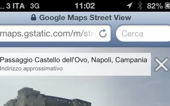 Street View disponibile nella webapp mobile di Google Maps