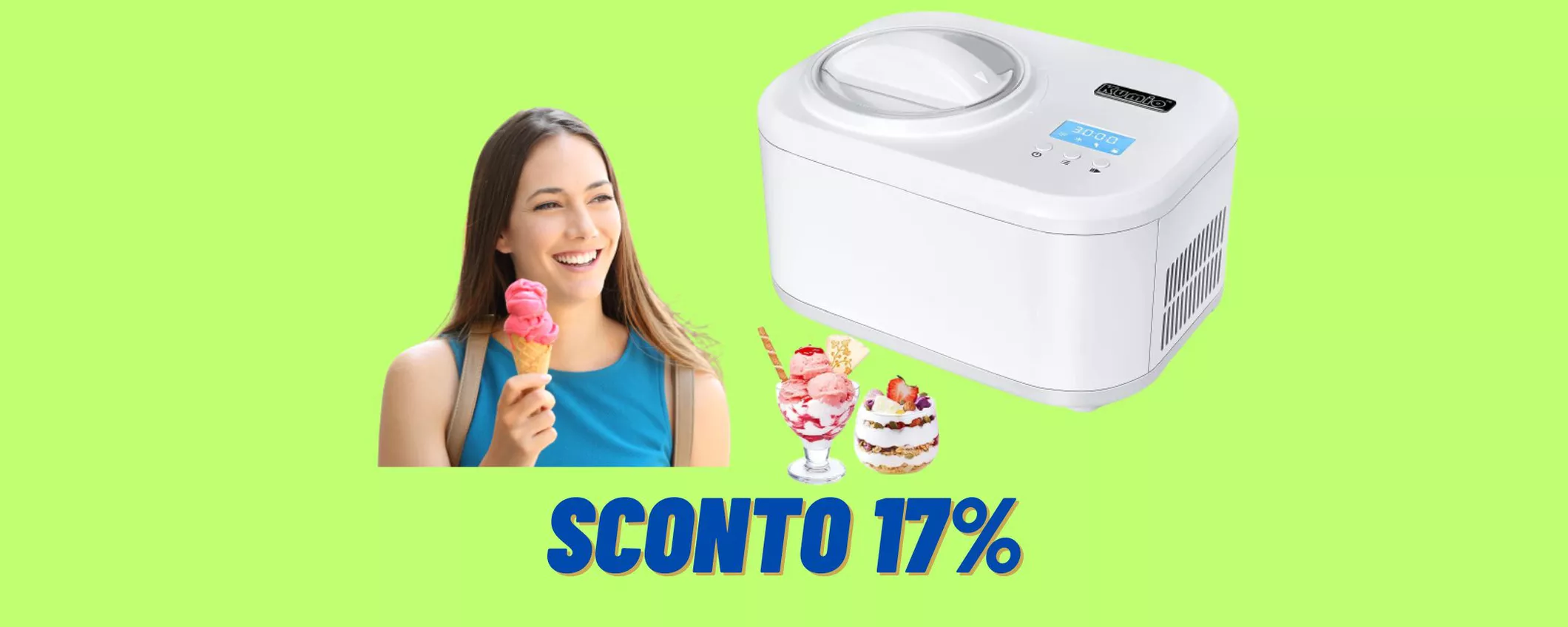 Il gelato a casa con L'OFFERTA di AMAZON sulla Gelatiera!