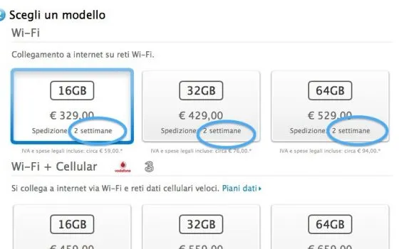 Già terminate le scorte iniziali di iPad mini