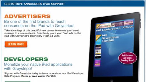 Greystripe porta le pubblicità in Flash su iPhone e iPad