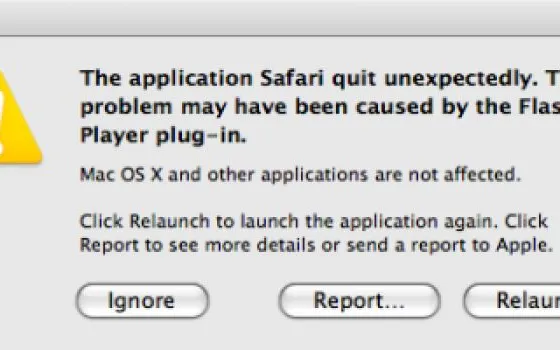 Flash: Un bug scoperto 16 mesi fa provoca ancora crash, provare per credere