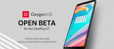OnePlus 5T, disponibile la prima beta di Oreo