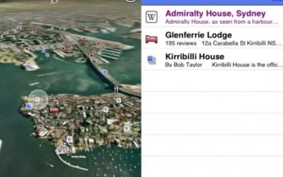Google Earth per iPhone visualizza le mappe personalizzate degli utenti