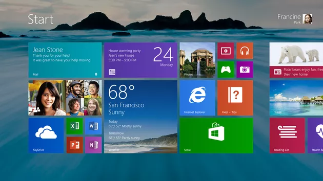 Wallpaper per lo Start screen di Windows 8.1.