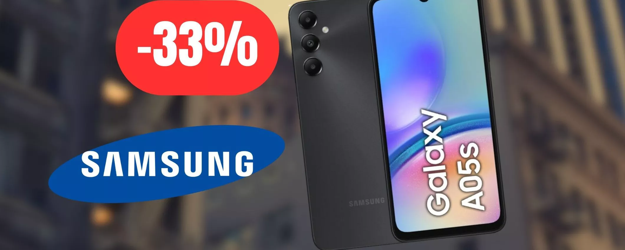 CALA A PICCO il prezzo del Samsung Galaxy A05s: SCONTATO DEL 33%