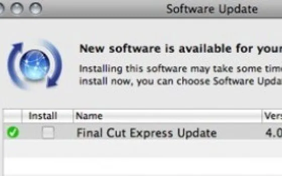 Disponibile Final Cut Express 4.0.1
