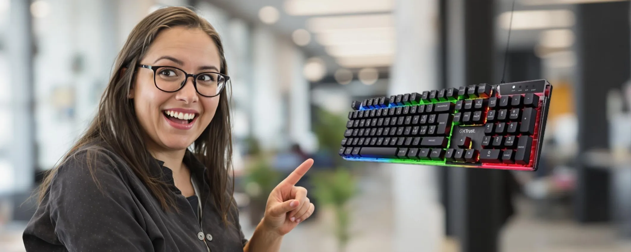 SOLO 16€ per la Tastiera da gaming Trust con retroilluminazione RGB (-32%)