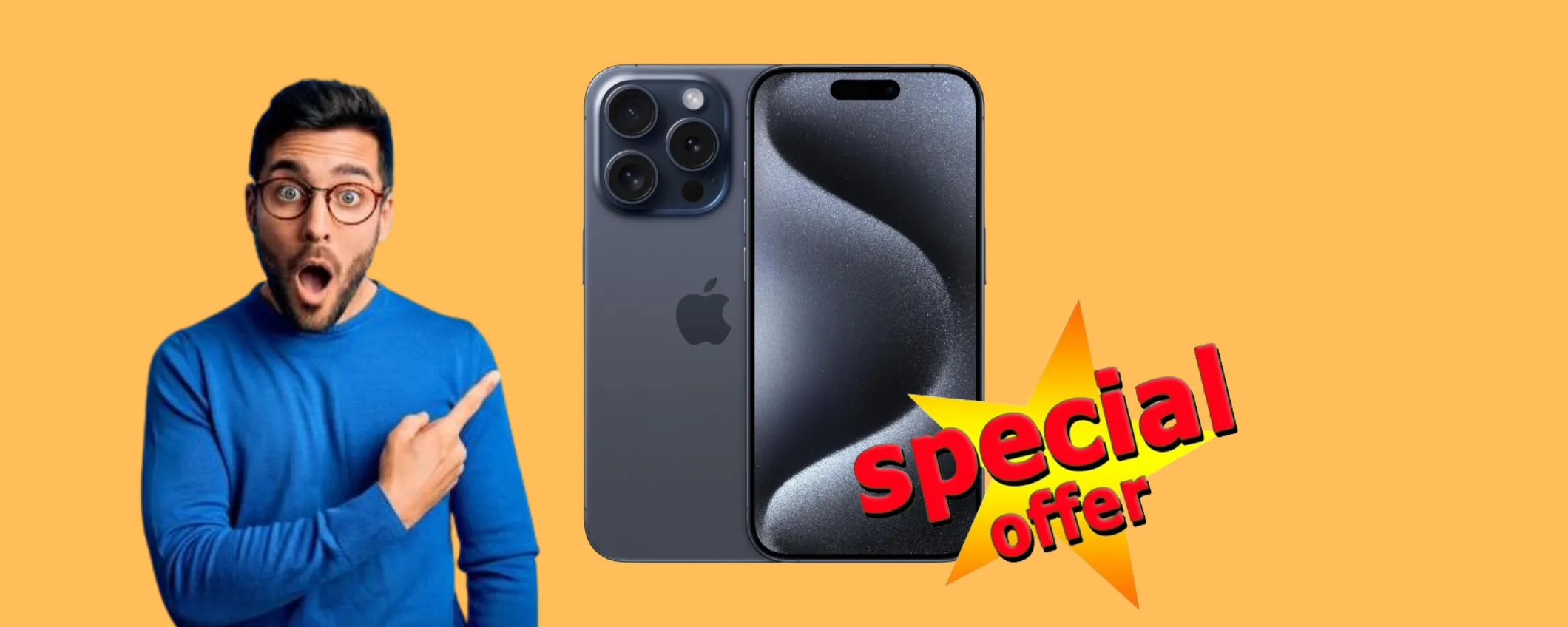 Doppia promozione sull'Apple iPhone 15 Pro MAX: tuo ad una spesa minima