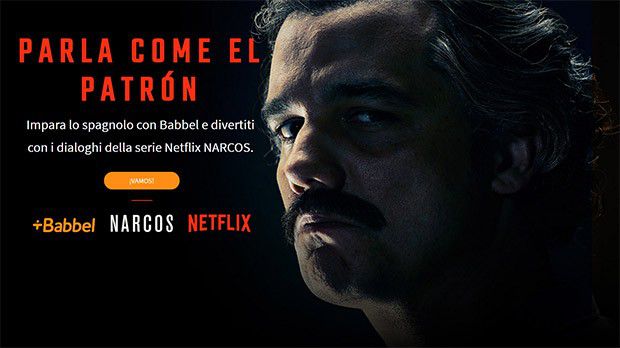 Netflix e Babbel aiutano a imparare lo spagnolo, con il cast della serie Narcos