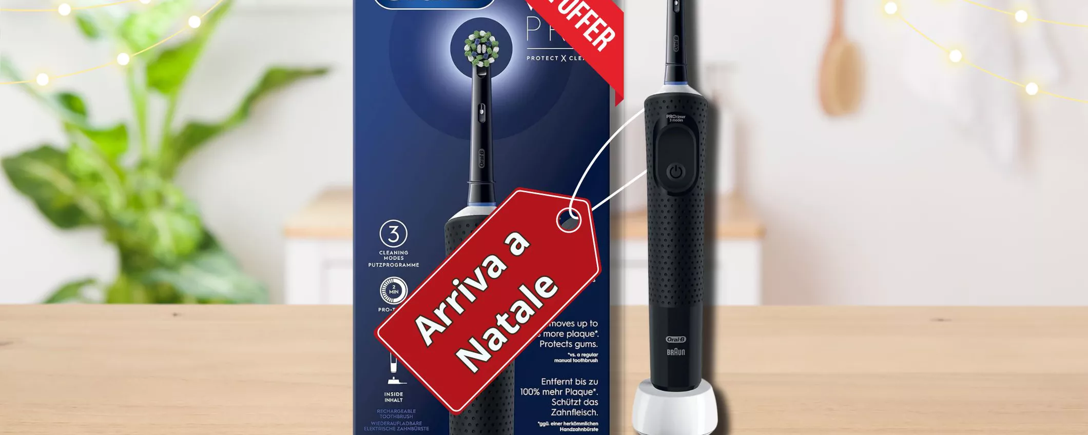 Oral-B Vitality Pro: SOLO 22€ è un prezzo IRRIPETIBILE per un regalo di Natale!