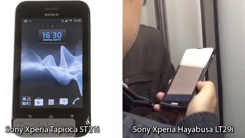 Sony Xperia Tapioca ST21i e Hayabusa LT29i, prime immagini