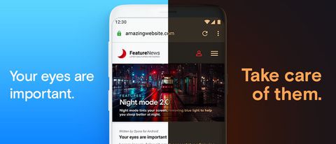 Opera 55 per Android scurisce tutte le pagine web