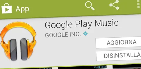 Google Play Music per Android, nuovo update