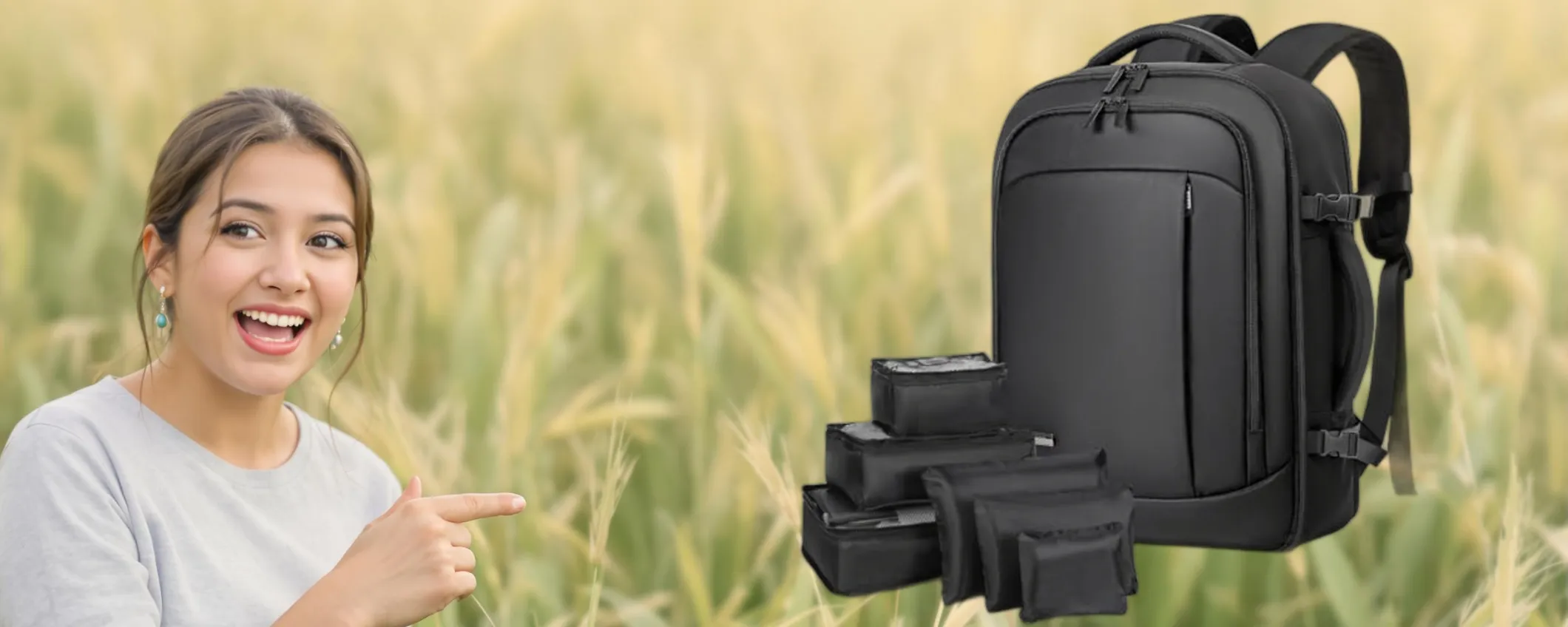 Zaino Lekespring perfetto per viaggiare con le compagnie LOW-COST