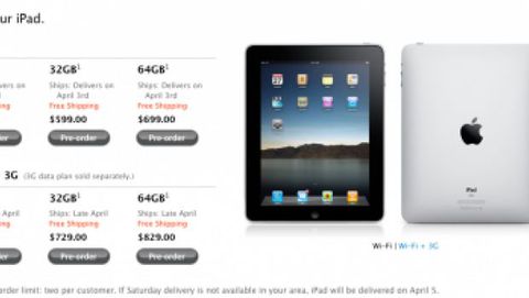 iPad ora disponibile per il pre-ordine  negli USA. Nuova sezione 