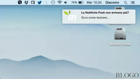 OS X Yosemite, risolvere i problemi con le Notifiche Push dei siti Web