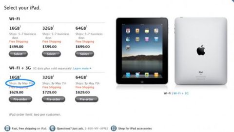 iPad Wi-Fi+3G in U.S.A disponibile dal 7 Maggio