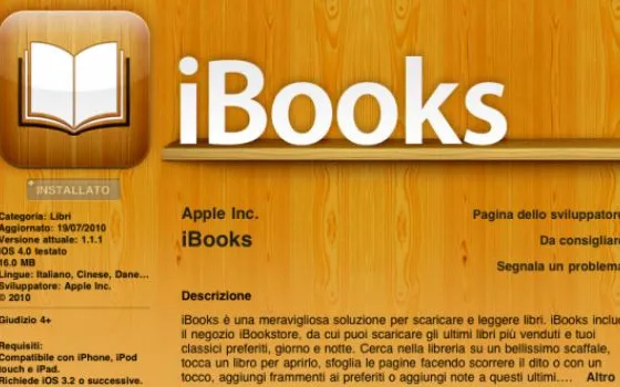 Apple aggiorna iBooks con nuove funzionalità