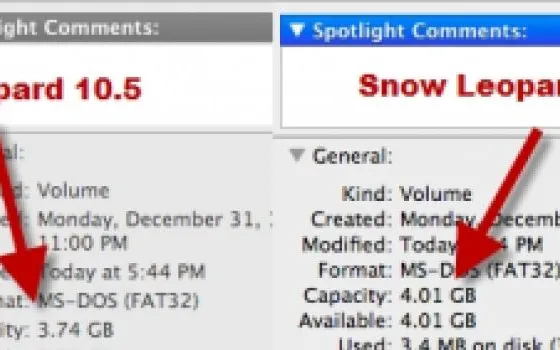 Snow Leopard: il nuovo modo di calcolare lo spazio disponibile
