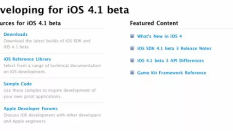Apple rilascia iOS 4.1 beta 3
