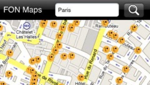 FON Maps: trovare gli hot spot wi-fi su iPhone