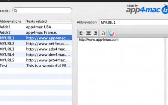RapidoWrite: usare le abbreviazioni nei documenti