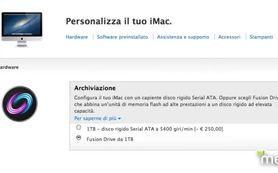 iMac 21'' entry level: è ora disponibile il Fusion Drive come opzione