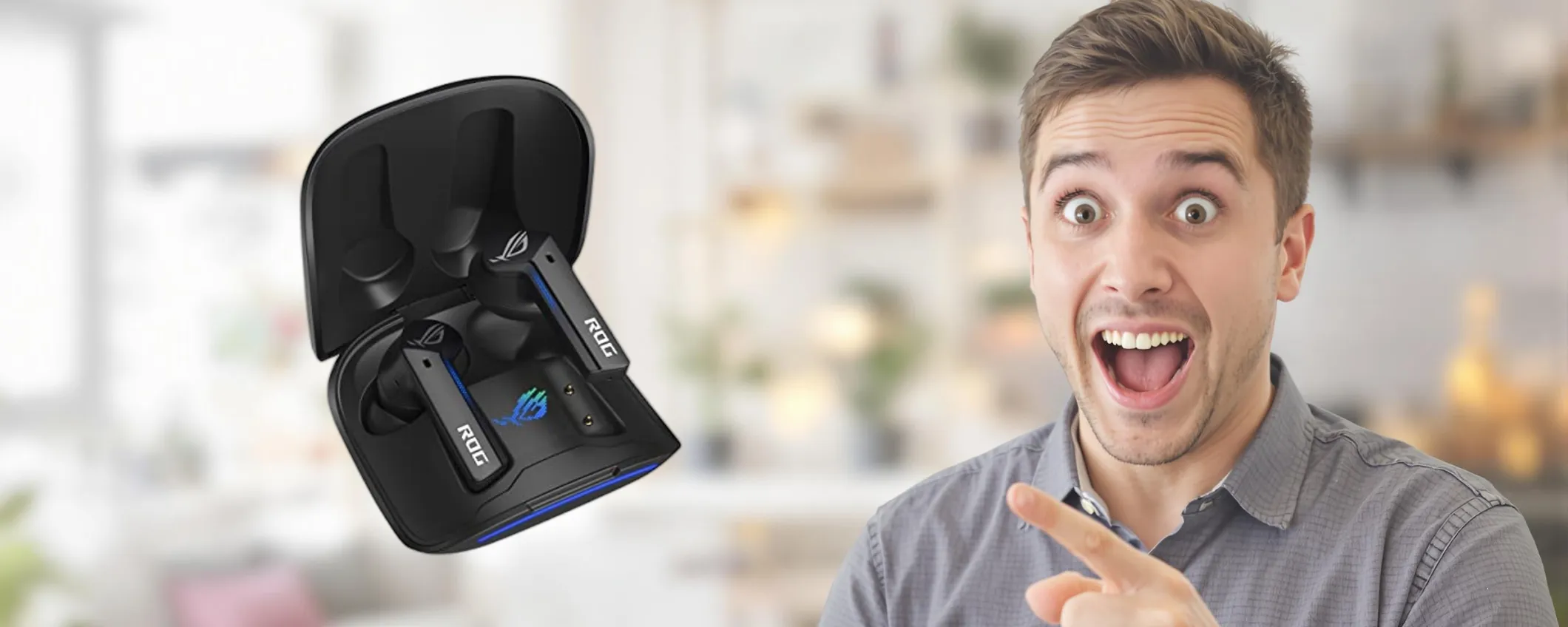Auricolari da gaming ASUS scontatissimi al -36%: promo esclusiva Amazon