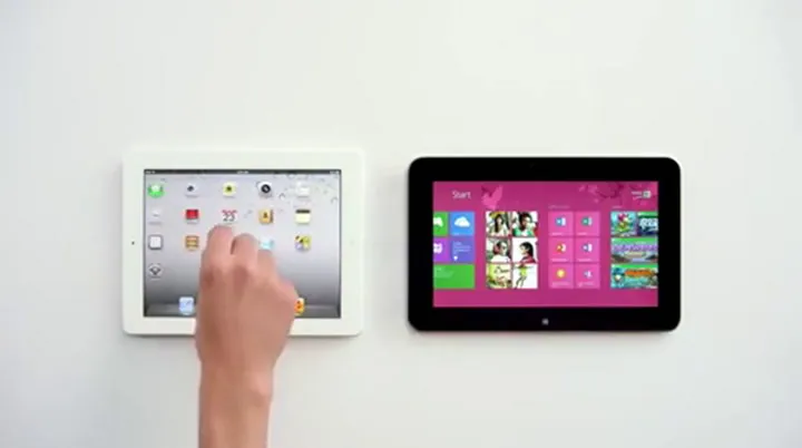 Tablet vs iPad spot comparativo Microsoft prende di mira  iPad