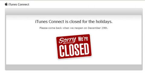 iTunes Connect chiude per le festività