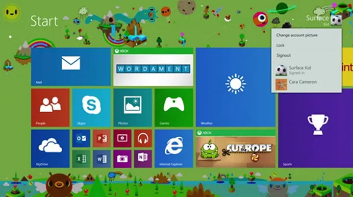 Microsoft Surface 2 Sharing with family