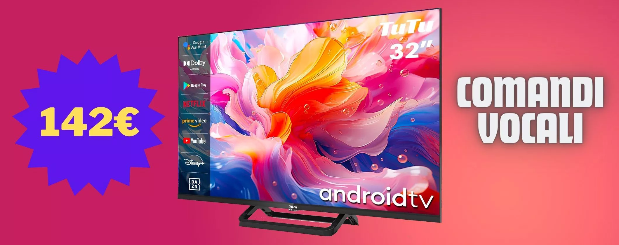 Qualità eccezionale con SMART TV TUTU in offerta su Amazon