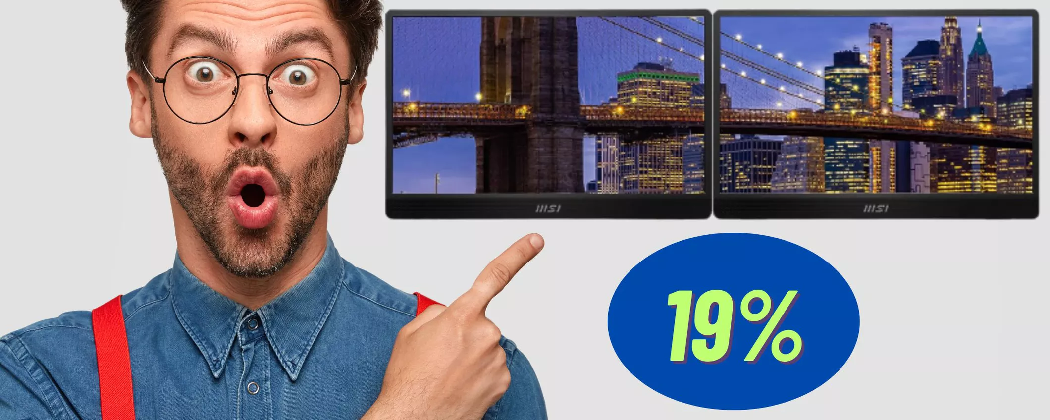 MSI, il monitor portatile DEFINITIVO è in super sconto (-19%)