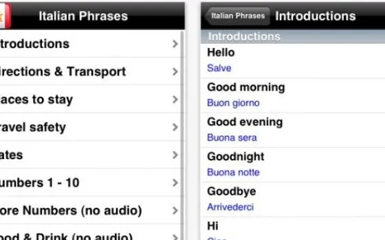 Frasari gratuiti per iOS in ben 25 lingue
