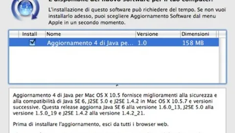 Rilasciato un aggiornamento di Java per Leopard e Tiger