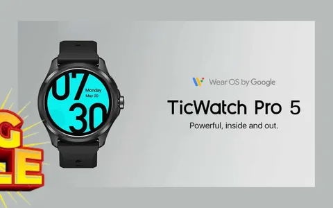 Ticwatch Pro 5: con il doppio sconto Amazon lo paghi meno della metà