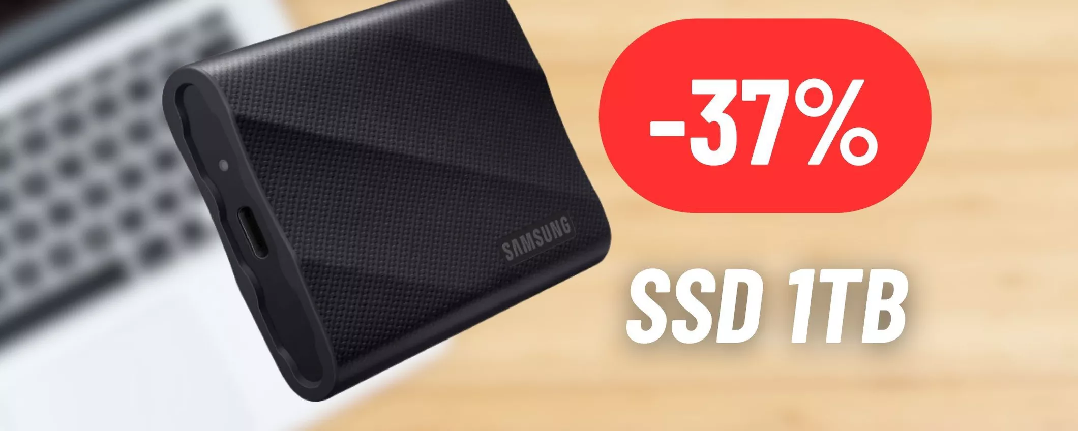 SSD esterno Samsung da 1TB in maxi offerta su Amazon: SCONTATISSIMO