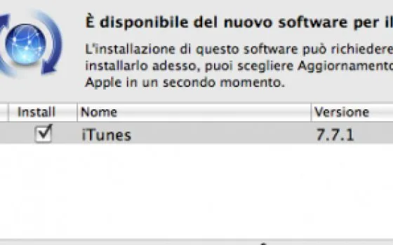 Disponibile iTunes 7.7.1