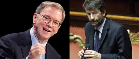 Eric Schmidt e Dario Franceschini a confronto