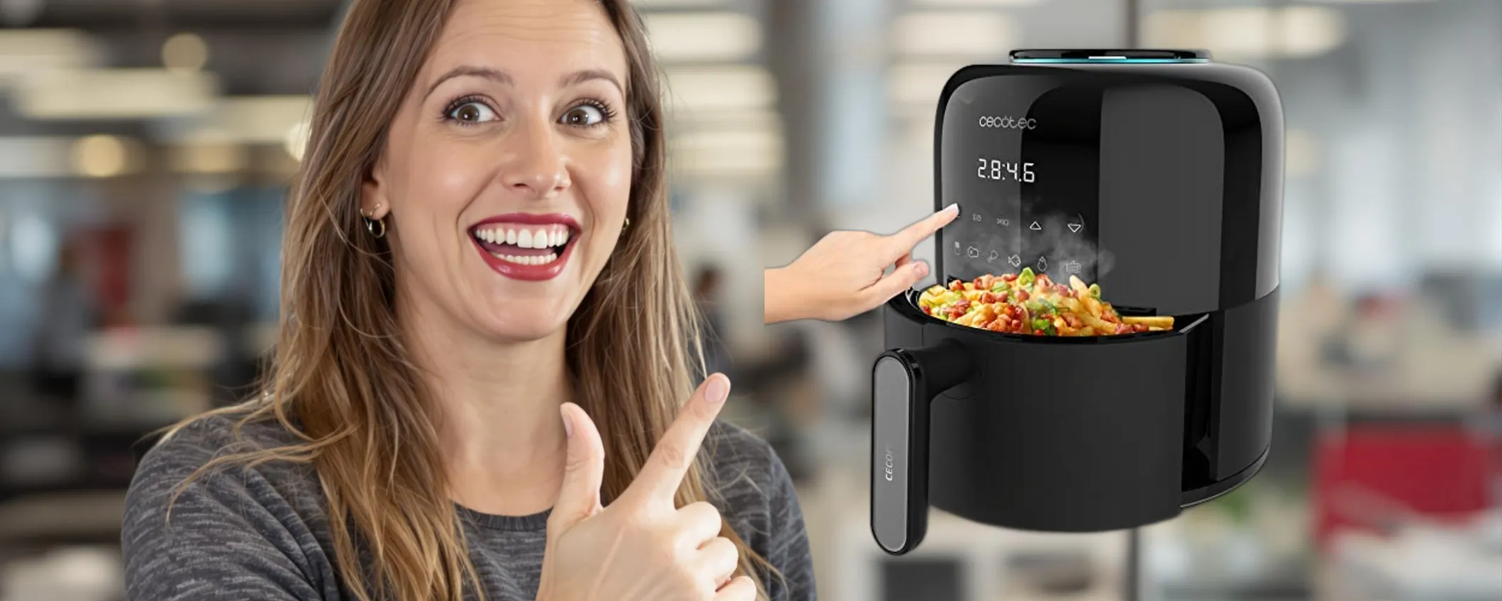 Friggitrice ad aria Cecotec: design compatto e cottura salutare