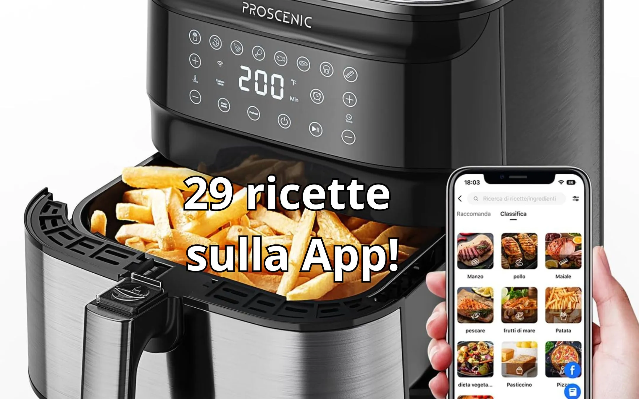 BLACK FRIDAY + COUPON = la friggitrice ad aria costa SOLO 85 euro! Fino