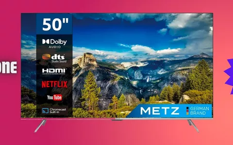 Cinema in casa con TV 4K METZ in offerta su Amazon
