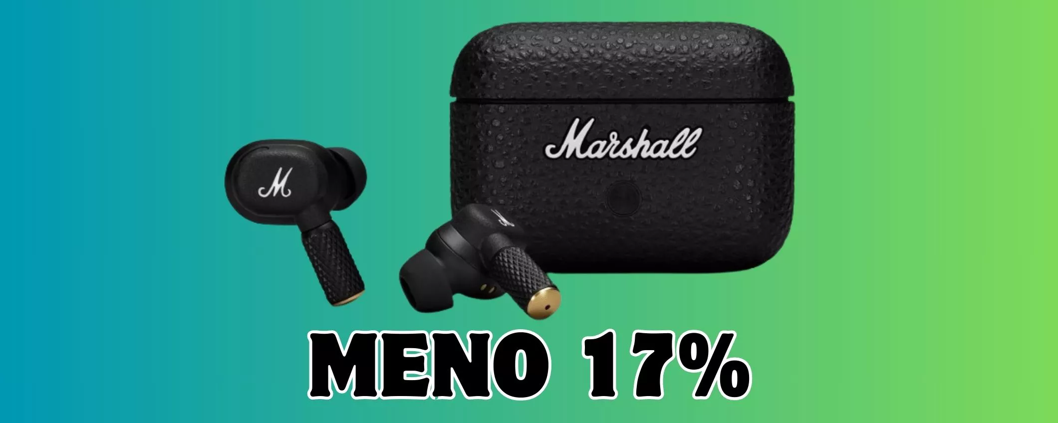 Marshall Motif II ANC, il suono è rock, il prezzo scontato MENO 22 PER CENTO pure!