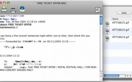 MailRaider legge i file .msg di Outlook