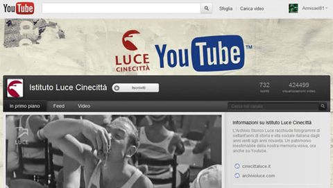 Istituto Luce su Youtube con il suo archivio storico